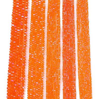 Electroplate Glass Beads Strands EGLA-A044-T3mm-L25-1