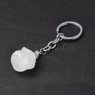 Natural Quartz Crystal Keychains KEYC-P011-04P-11-1