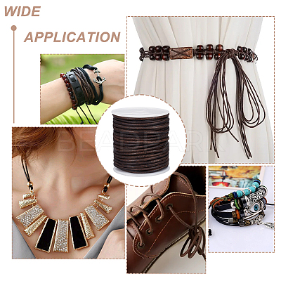 20M Round Cowhide Leather Cord WL-WH0015-01C-03-1