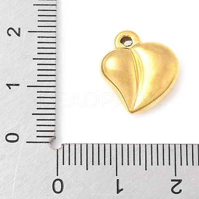 304 Stainless Steel Heart Pendants STAS-R162-01G-06-1