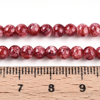 Baking Paint Glass Beads Strands DGLA-N003-4mm-A02-1