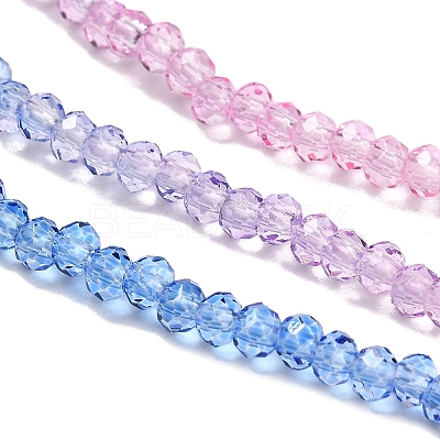 Transparent Painted Glass Beads Strands DGLA-A034-T1mm-A08-1