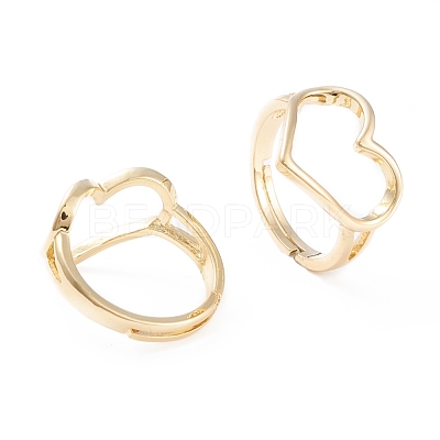 Adjustable Brass Finger Rings RJEW-F102-13G-1