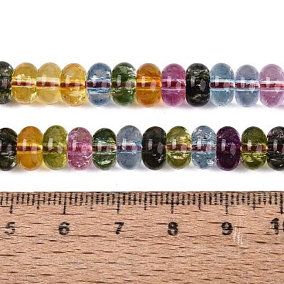 Crackle Transparent Glass Beads Strands GLAA-N074-02A-01-1