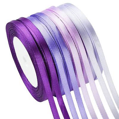8Rolls 4 Colors Single Face Satin Ribbon OCOR-FS0001-10C-1
