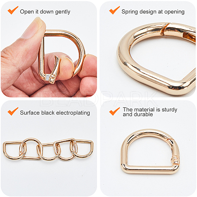 12Pcs Alloy Spring Gate Rings FIND-GF0007-10B-1