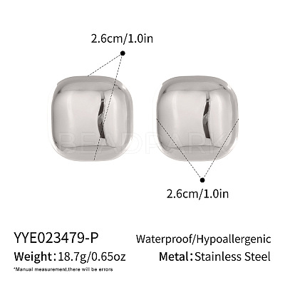 Stainless Steel Stud Earrings for Women TF5466-2-1