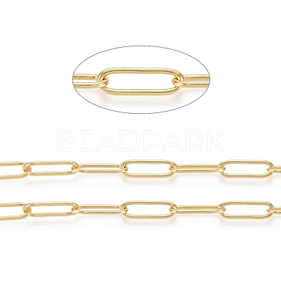 Soldered Brass Paperclip Chains CHC-D025-03G-1