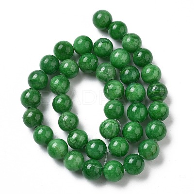Natural Mashan Jade Round Beads Strands G-D263-10mm-XS13-1