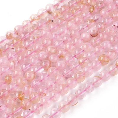 Natural Rose Quartz Beads Strands X-G-F591-04-10mm-1