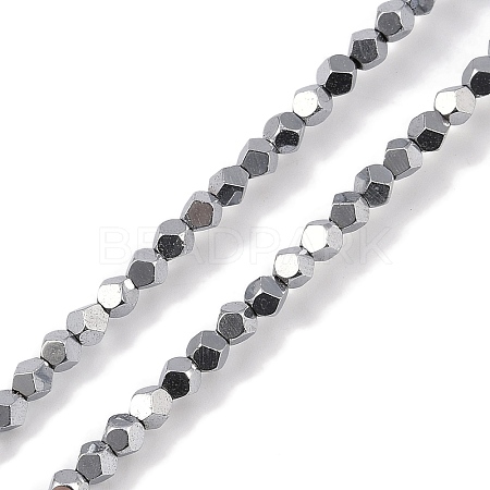 Electroplated Synthetic Non-magnetic Hematite Beads Strands G-A234-G03-01B-1