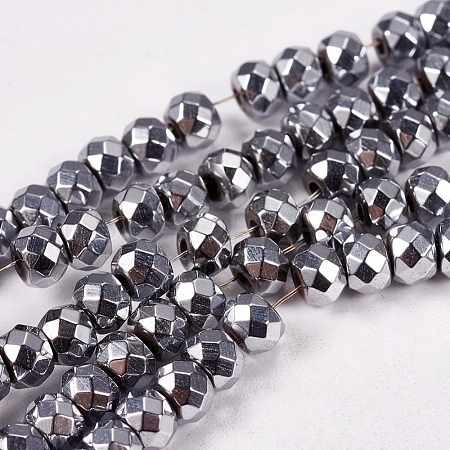 Electroplate Non-magnetic Synthetic Hematite Beads Strands G-J160-C-01-1