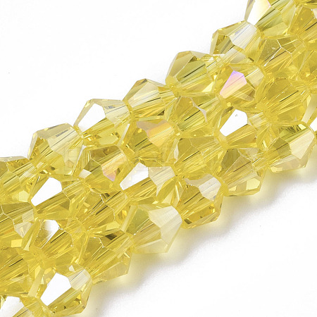 Electroplate Glass Beads Strands EGLA-Q118-8mm-B30-1
