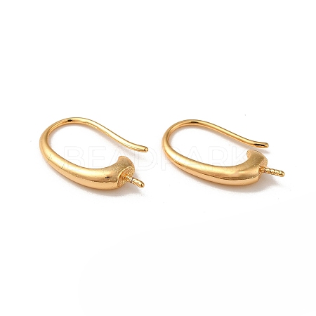 Rack Plating Brass Earring Hooks KK-G480-09G-1