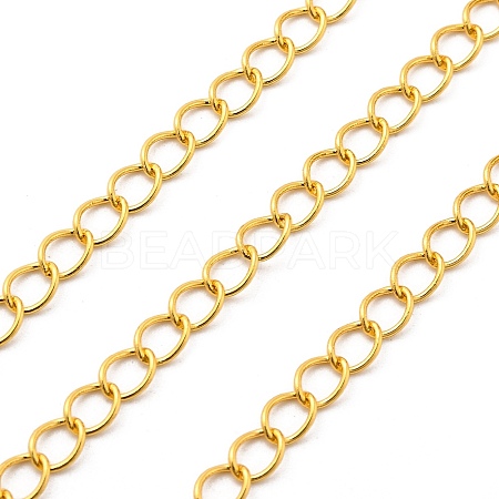 Brass Curb Chains KK-P304-02C-G-1