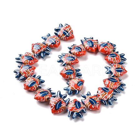Handmade Porcelain Beads X1-PORC-G002-54C-1