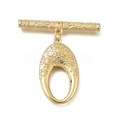 Brass Toggle Clasps KK-CJC6001-01B-G-RS-1