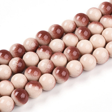 Baking Paint Glass Beads X1-DGLA-N012-10mm-08-1
