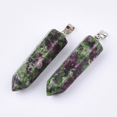 Natural Ruby in Zoisite Point Pendants X-G-R220-34K-1
