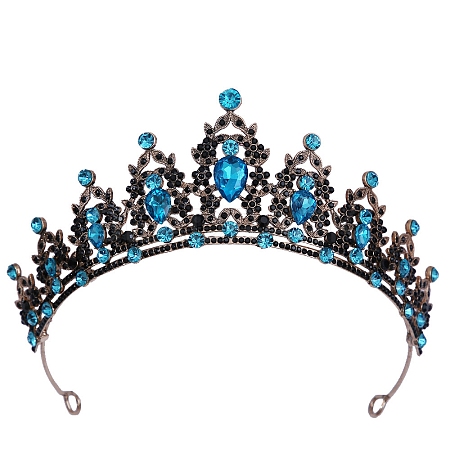 Alloy Rhinestone Crown Hair Bands PW-WG903DF-22-1