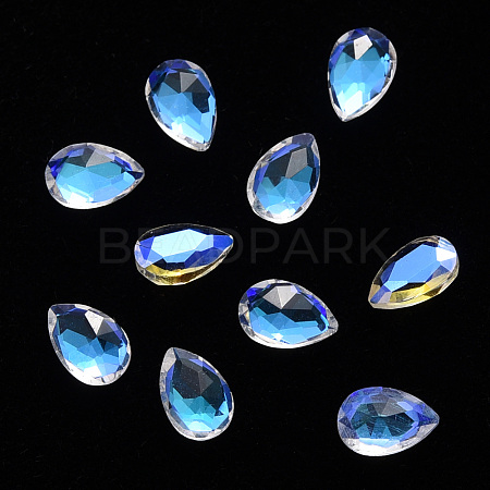 Teardrop Transparent Glass Cabochons MRMJ-T009-138B-1