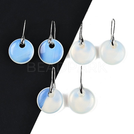 Opalite Dangle Earrings EJEW-C119-01P-07-1