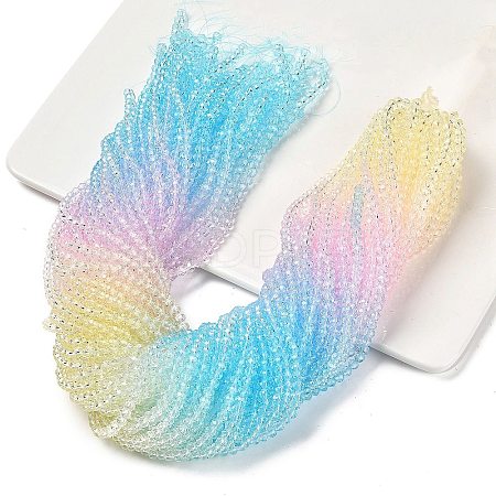 Transparent Painted Glass Beads Strands DGLA-A034-T3mm-A21-1