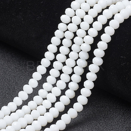 Opaque Solid Color Imitation Jade Glass Beads Strands EGLA-A044-P4mm-D01-1
