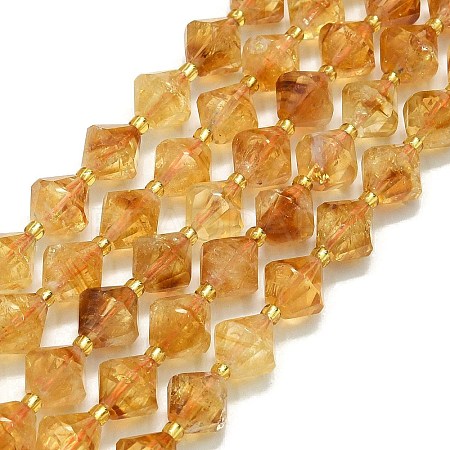 Natural Yellow Quartz Beads Strands G-I376-C11-01-1