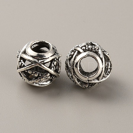 Tibetan Style Alloy European Beads FIND-TAC0002-065E-01-1