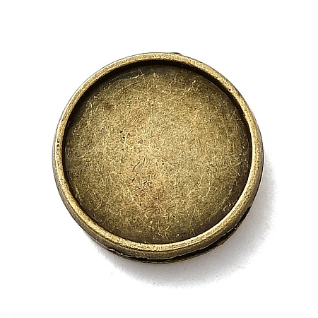 Tibetan Style Alloy Slide Charms Cabochon Settings LS-X-PALLOY-Q341-04AB-FF-1
