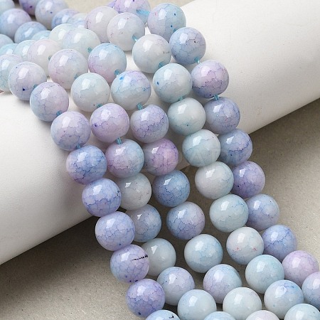 Ombre Effect Dyed Glass Beads Strands GLAA-T031-01O-02-1