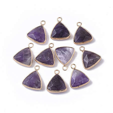 Natural Amethyst Pendants G-S359-029B-1