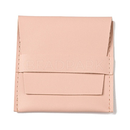 Square PU Leather Jewelry Flip Pouches PAAG-PW0007-11A-1