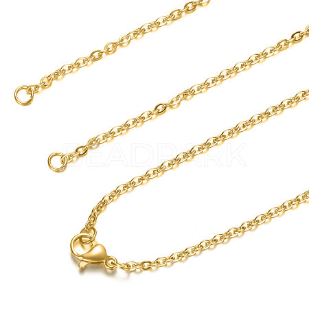 304 Stainless Steel Cable Chain Necklace Making STAS-T040-PJ208-2-54-1