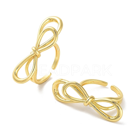 Brass Open Cuff Ring RJEW-E292-07G-1