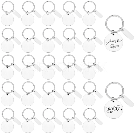 30Pcs Stainless Steel Keychain KEYC-BBC0001-01-1