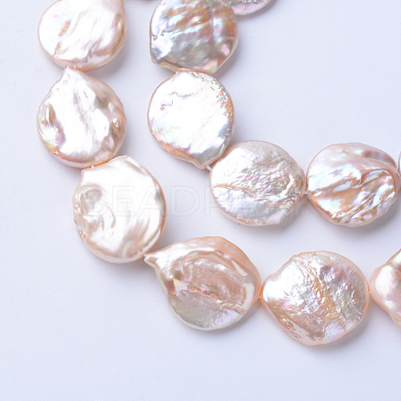 Natural Baroque Pearl Keshi Pearl Beads Strands PEAR-S010-44-1