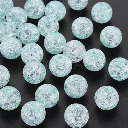 Transparent Crackle Acrylic Beads MACR-S373-66B-N11-1