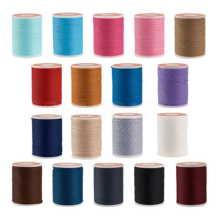 18 Rolls 18 Colors Waxed Polyester Cord YC-YS0001-02-1