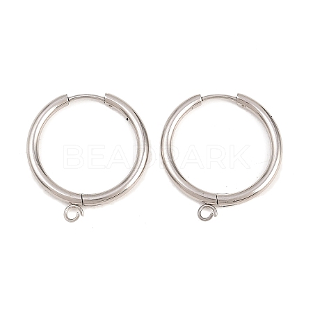 316 Stainless Steel Huggie Hoop Earring Findings EJEW-B158-01G-P-1