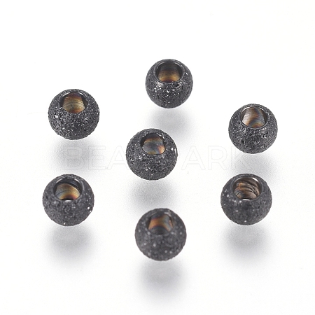 304 Stainless Steel Textured Spacer Beads Ion Plating(IP) STAS-P108-04B-A-1