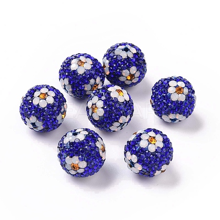 Polymer Clay Rhinestone Beads RB-L029-03D-1
