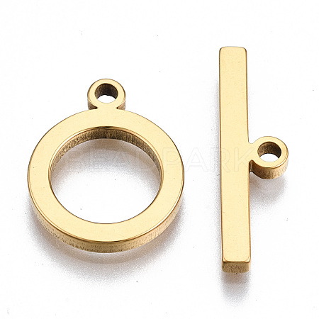 PVD Vacuum Plating 201 Stainless Steel Toggle Clasps STAS-Q241-007G-NF-1