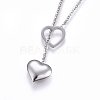 304 Stainless Steel Lariat Necklaces NJEW-O104-04-2
