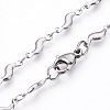 304 Stainless Steel Link Chains Necklaces NJEW-F242-02P-3