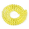 Transparent Glass Beads Strands X-GLAA-T032-T6mm-12-3