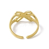 Ion Plating(IP) 304 Stainless Steel Hollow Butterfly Open Cuff Ring for Women RJEW-E053-03G-3