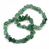 Unisex Chip Natural Green Aventurine Beaded Stretch Bracelets BJEW-S143-11-7