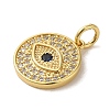 Brass Micro Pave Clear Cubic Zirconia Pendants KK-R162-005A-G-2